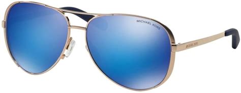 michael kors rose gold blue chelsea|Michael Kors MK5004 Chelsea Aviator Sunglasses .